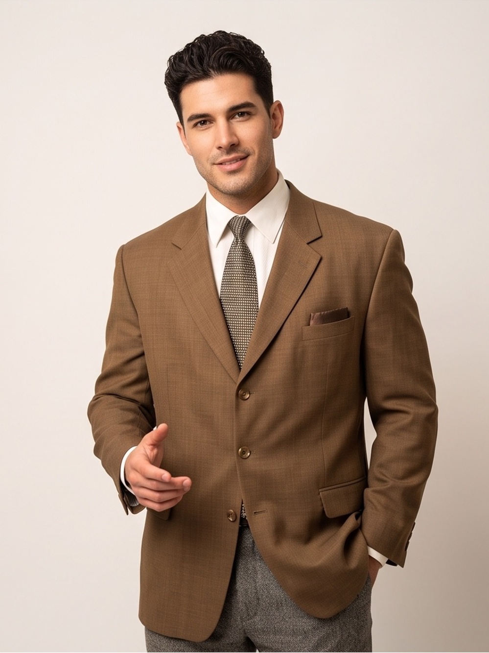 Jos. A. Bank Brown Three Button Sport Coat
